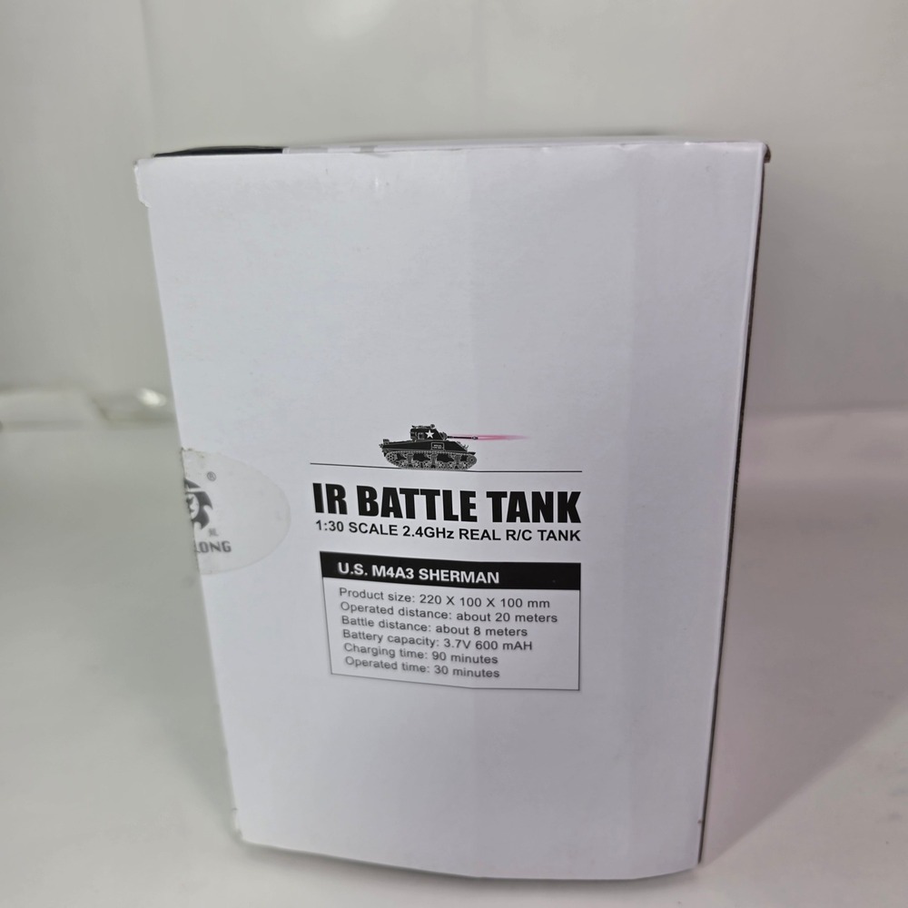 Heng Long 1/30 RC Infrared Battle Tank US M4A3 Sherman 2.4GHz 3841-01 - Picture 2 of 10